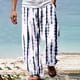 thumbnail image 1 of Pantalones largos de verano para hombre, informales, a la moda, con estampado 3D, cintura elástica, rectos, 1 of 5