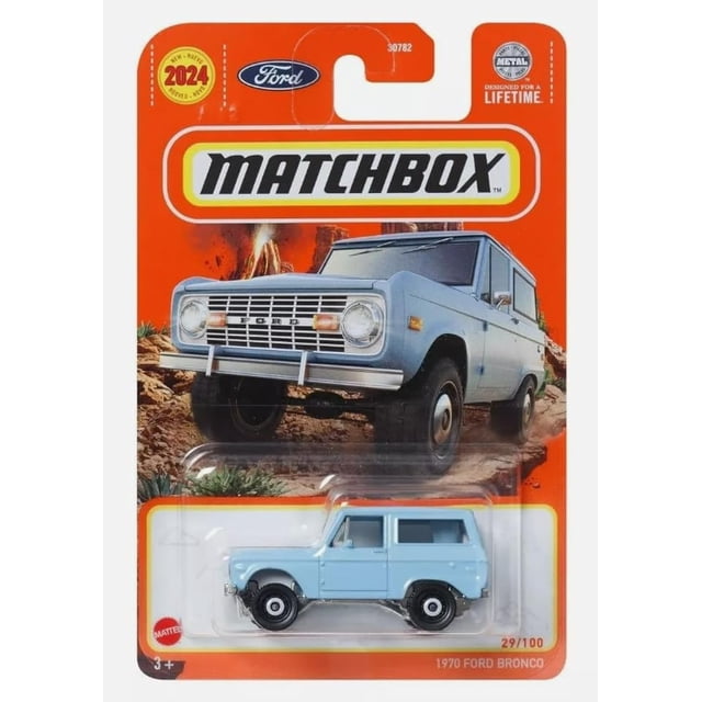 Vehículo Die-Cast Matchbox Ford Bronco 1970 Azul Claro