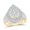 Yellow, variant on 10K White Gold Round Diamond Teardrop Cluster Nicoles Dream Collection Ring 2cttw