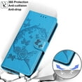 thumbnail image 5 of Dteck for iPhone 8/7 Wallet Case, iPhone SE 2022 Case, iPhone SE 2020 Case, Embossed PU Leather Card Holder Wrist Strap Flip Cover for iPhone SE 7/8/SE 2nd/SE 3rd Gen 4.7 Inch,Blue Flower, 5 of 6