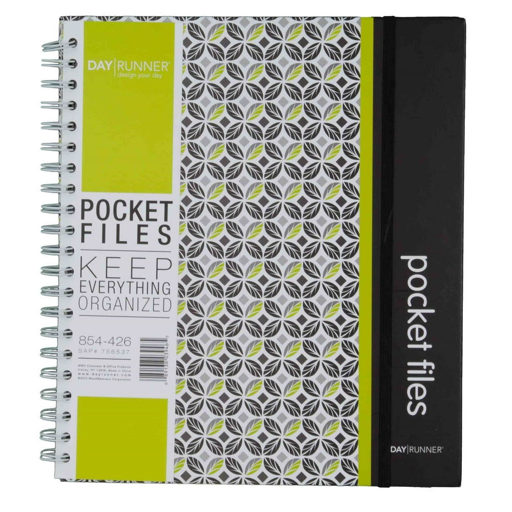 Day Runner Organizer Pocket File, 10 x 11 in.