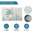 thumbnail image 6 of Blue Turtle Coastal Placemats Set of 6, Coral Summer Beach Nautical Ocean Beige Placemats for Dining Table, Place Mats for Kitchen Tabletop, Waterproof Wipeable Dining Table Mats Set, 6 of 9