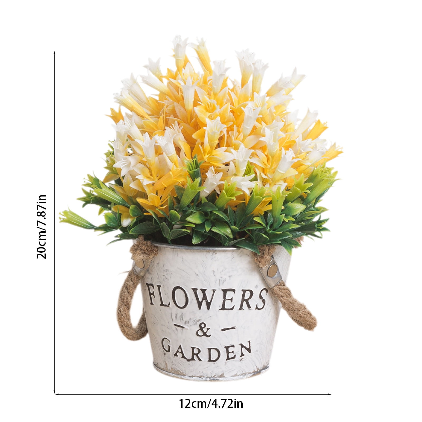 Specollect 1Pcs Artificial Flowers with Vase Silk Fake Flowers Arrangements in Glass Vase with Faux Water for Home Bathroom Office Table Centerpiece Shelf Decorations