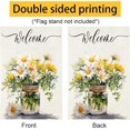thumbnail image 5 of Spring Summer Floral Garden Flag,Daisy Jar Arrangement Vase Welcome Garden Flag, 12 x 18 Inch Double Sided Vertical Burlap Summer Fall Farmhouse Outdoor Decoration, 5 of 6