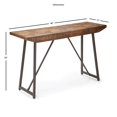 thumbnail image 5 of Walden Brown Wood Parquet Top with Dark Gray Iron Base Sofa Table, 5 of 5