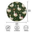 thumbnail image 3 of 15.4" Round Placemat Set of 6 Polyester Fabric Place Mats Non-Slip Dining Kitchen Table Mats for Kitchen Party Decor Cartoon Geese Carrying Presents, 3 of 5