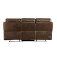 thumbnail image 5 of Benjara Motion Sofa with Leatherette Upholstery and Tufted Seat- Brown, 5 of 6