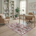 thumbnail image 2 of ODIKA Pink Border Alfombra Para Cuarto Boho Scattered Vintage Refined Structured Non-Slip Chair-Friendly for Home Office, Gaming Room, Under Desk, 2 of 7