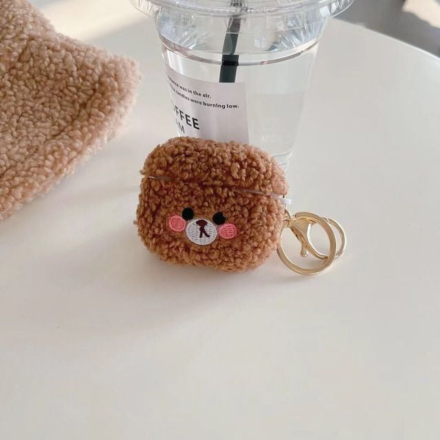 Lovely Plush bear Keychain Case for Apple Airpods 3 Pro 2 Cover