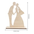 thumbnail image 3 of Shisuyan Creative Bride Groom Models for Decor Made from High Quality Plastic Khaki Color Lovely Design 4 Pieces, 3 of 9