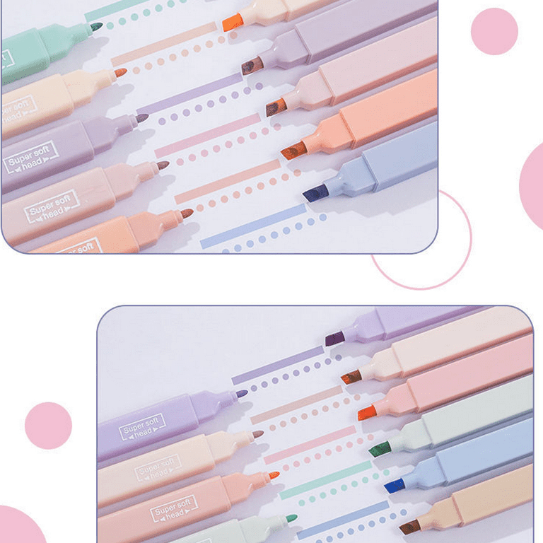 Aesthetic Highlighters Cute Assorted Colors Bible No Bleed - Temu
