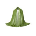 thumbnail image 2 of INSPIRAR CHIC Ropa de baño unisex ligera para playa, gran bufanda clásica suave de color sólido 75"x 39" verde, 2 of 6