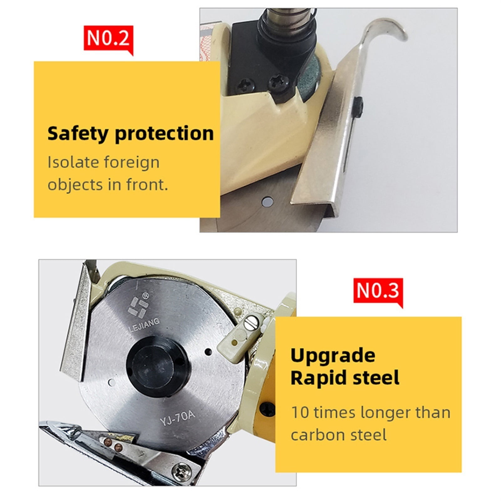 Electric Scissors Shears Cloth Cutter Fabric Cutting Machine Kit Cutting Tools For Clothes Leather Fabric 70mm 170W ,High Efficiency
