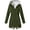 Army Green, variant on Waterproof Jacket Women Outdoor Waterproof Fleece Lined Jacket Hooded With Pockets Long Sleeve Hooded Casual Jacket For Cold Wet Weather Women's Down Jacket