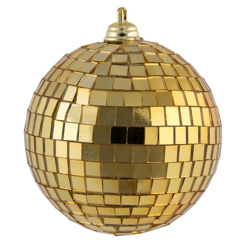 Vickerman 537855 3" Gold Mirror Ball Christmas Tree Ornament (12 pack