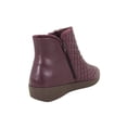 thumbnail image 3 of Fitflop Womens Mila Diamond Quilted Faux Fur Bootie Shoes, Deep Plum, US 5, 3 of 3