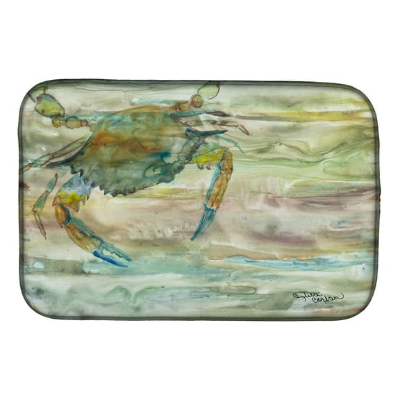Blue Crab Sunset Dish Drying Mat