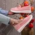 thumbnail image 6 of CaComMARK PI Womens Shoes Casual Wide Width Slip on Sneakers Round Toe Comfy Wedge Shoes Mother's Day Gifts Cheapest Items on Sale Pink, 6 of 9