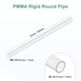 thumbnail image 3 of Paquete de 1 tubo de acrílico rígido transparente, 13 mm[0.51"] ID x 17 mm[0.67"] OD tubo redondo de plástico para sistema de refrigeración por agua/lámparas/fuentes/acuarios [305 mm/12 IN], 3 of 7