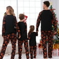 thumbnail image 7 of DAKIMOE Halloween Pajamas Family Matching Glow In The Dark Halloween Print Long Sleeve PJs Set Outfits 2 Pieces Cotton Loungewear Sleepwear for Adult Men Women Kids Toddler, Castle, Dad-3XL, 7 of 7