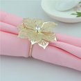 thumbnail image 3 of ruzhgo 6Pcs Napkin Rings Hollow Out Flower Shape Napkins Buckles Holders Dining Table Decorations, 3 of 6