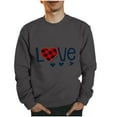 thumbnail image 1 of Sudaderas sin capucha para hombre, estilo casual, a la moda, con cuello redondo, estampado, de manga larga, blusas de manga larga y cuello redondo, blusas de poliéster para hombre, 1 of 3