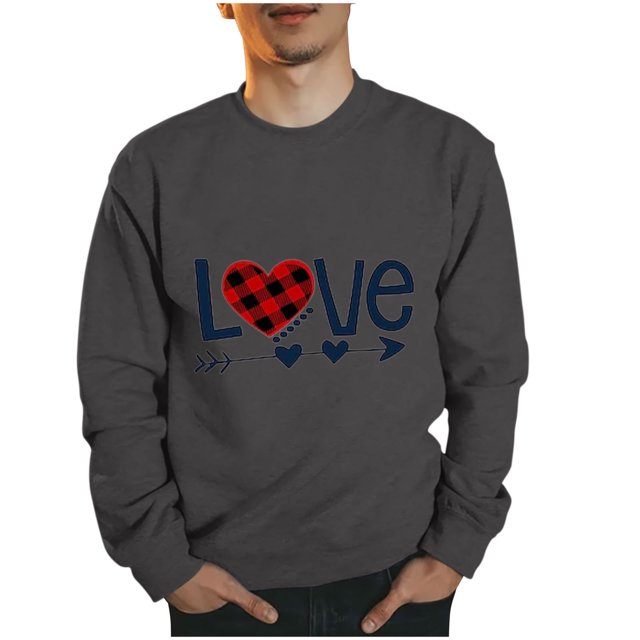 Sudaderas sin capucha para hombre, estilo casual, a la moda, con cuello redondo, estampado, de manga larga, blusas de manga larga y cuello redondo, blusas de poliéster para hombre