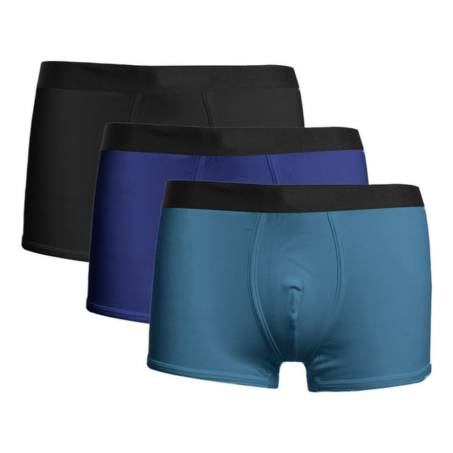 Aayomet Men's Boxer Briefs Rise Underwear Combination Breathable Boxer Shorts Swimming Trunks (Blue, XXL)