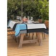 thumbnail image 3 of Outdoor Tablecloth with Umbrella Hole for Patio/Picnic/Party/Camping, Modern Geometric Blue Black Waterproof Table Cloth Rectangle Table Cover Washable, Abstract Minimalist Color Blocks (60"x 84"), 3 of 8