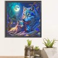 thumbnail image 4 of Pintura de diamante 5D DIY, taladro redondo completo, Kit de lobo AB parcial, decoración del hogar, 45x45cm, 4 of 9