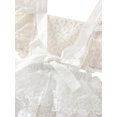 thumbnail image 4 of ZAXARRA Toddler Summer Rompers Lace Square Neck Jumpsuit Layered Skirt, 4 of 10