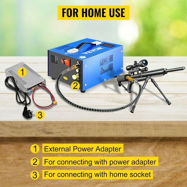 Compresor de aire VEVOR PCP 4500 PSI 12 V CC/110 V CA