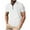 White, variant on T-Shirt for Men Short Sleeve Zipper Solid Color Polyester Casual Athletic Workwear Lapel