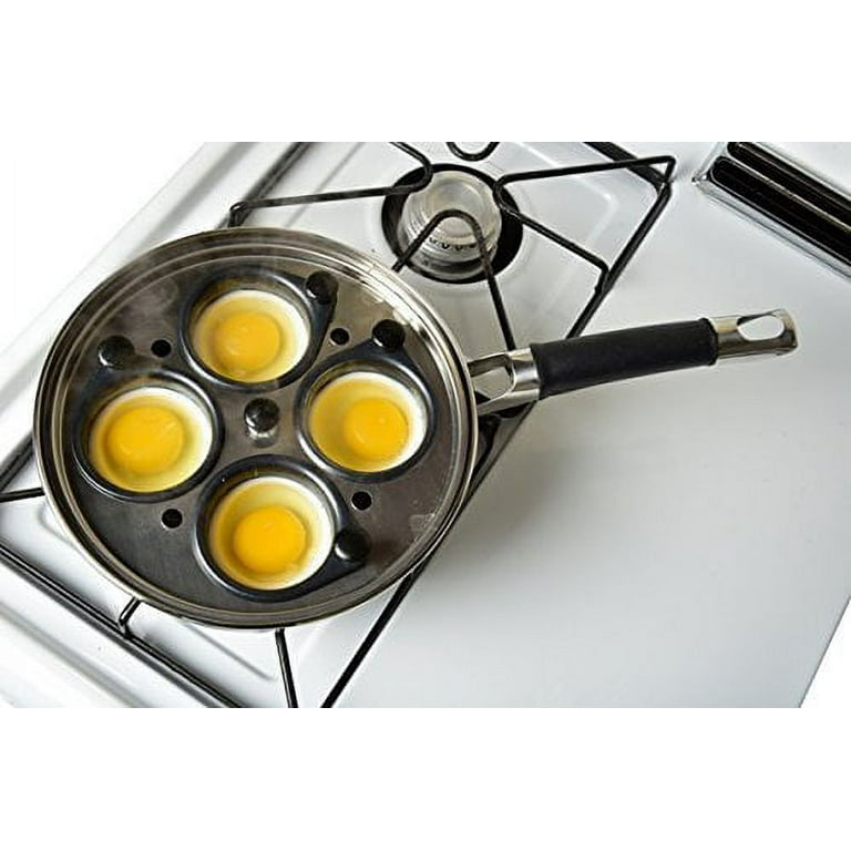 Egg Poacher Pan - Stainless Steel Poached Egg Cooker – Perfect Poached Egg  Maker – Induction Cooktop Egg Poachers Cookware Set with 4 Nonstick Large