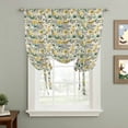 thumbnail image 2 of Vintage Flowers Tie Up Curtains for Windows, Balloon Window Shades, Spring Yellow Green Floral Country Leaves Birds Kitchen Window Treatments Roll Up Curtain for Basement/Nursery 52"x45", 2 of 8