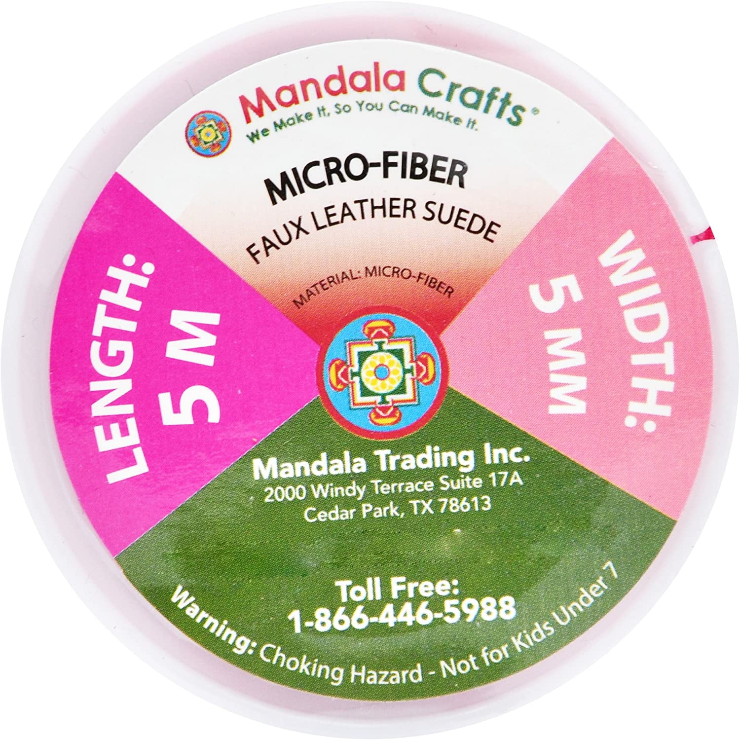 Mandala Crafts 138 Yards 5mm Assorted Faux Suede Cord - Flat Vegan Leather Cord for Jewelry Making Beading - Leather String Cord Leather Lace for Necklace Bracelet 25 Assorted Color