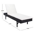 thumbnail image 3 of SAFAVIEH Cam Outdoor Rattan Sunlounger Black/Beige, 3 of 9