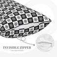 thumbnail image 3 of Sikiie Checkerboard With Snowflake 1 Print Plush Pillow Cover, Wrinkle-proof and Stain-resistant Pillow Protector without Pillow Core, Home Decoration-14"x20", 3 of 6