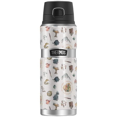 Harry Potter Watercolor Magical Pattern THERMOS STAINLESS KING Stainless Steel Drink Bottle, Vacuum insulated & Double Wall, 24oz