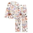 thumbnail image 5 of Halloween Pajamas Women 2 Piece Set Funny Print Long Sleeve Button Sleepwear Soft Long Pants Relaxed Fit Cute Pj Sets Woman, 5 of 5