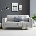 thumbnail image 2 of Sofa, Fabric, Light Grey Gray, Modern Contemporary Urban Design, Living Lounge Room Hotel Lobby Hospitality, 2 of 10