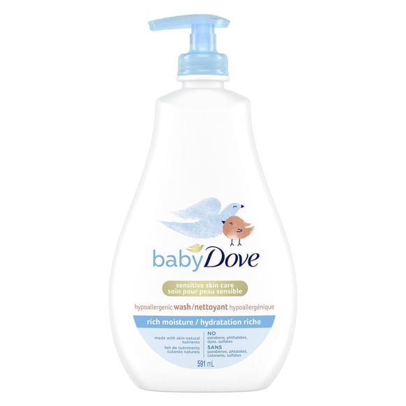 Baby Dove Tip to Toe Baby Wash for moisturized skin Rich Moisture hypoallergenic591ml