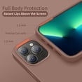 thumbnail image 4 of IBAOLEA Designed for iPhone 13 Pro Max Case, Silicone Ultra Slim Shockproof Protective Phone Case with [Soft Anti-Scratch Microfiber Lining], 6.7 inch, Light Brown, 4 of 7