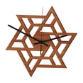 thumbnail image 2 of 30cm Decor Silent Large Geometric Modern Art Wood Wall Clock Wall Hanging Watch Triangle, 2 of 9
