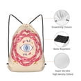 thumbnail image 5 of XMXT Unisex Drawstring Backpack for Women Men, Evil Pink Cartoon Eye Waterproof Gym Bag String Bags for Shopping Sport Travel, s, 5 of 8