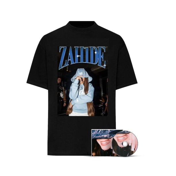 Camiseta Zahide informal de algodón para mujer, camiseta de manga corta de gran tamaño Harajuku Y2k, camiseta pesada Merch, camiseta Unisex con cuello redondo para hombre y mujer
