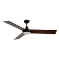 thumbnail image 3 of KUZCO Owens 56" 3-Blade 6-Speed Ceiling Fan with Dimmable LED Light and Remote Included, Matte Black, 3 of 6