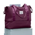 thumbnail image 2 of Gynky Travel Duffel Bag for Women Men Waterproof Carry On Expandable Duffle Tote Shoulder Weekender Overnight Bags w/ 3 Front Pocket/Wet Dry Pocket/Trolley Sleeve, Sport Dance Gym Luggage, Fuchsia, 2 of 11
