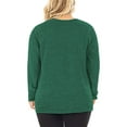 thumbnail image 3 of Women's Plus Size Casual Long Sleeve Twist Knot Tunics Tops Blouses Tshirts for Women, 3 of 6