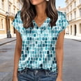 thumbnail image 6 of cocolona Womens Summer Silk Satin Tops Plus Size V Neck Short Sleeve T-shirt Fashion Casual Cute Print Tees Blouses, 6 of 6